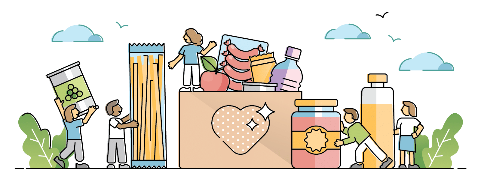 Lake Central Give Small Do Big Collecting Food Donations White