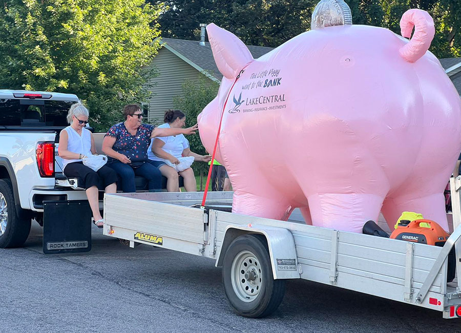 Lake Central Parade Piggy Bank Truck Trailer